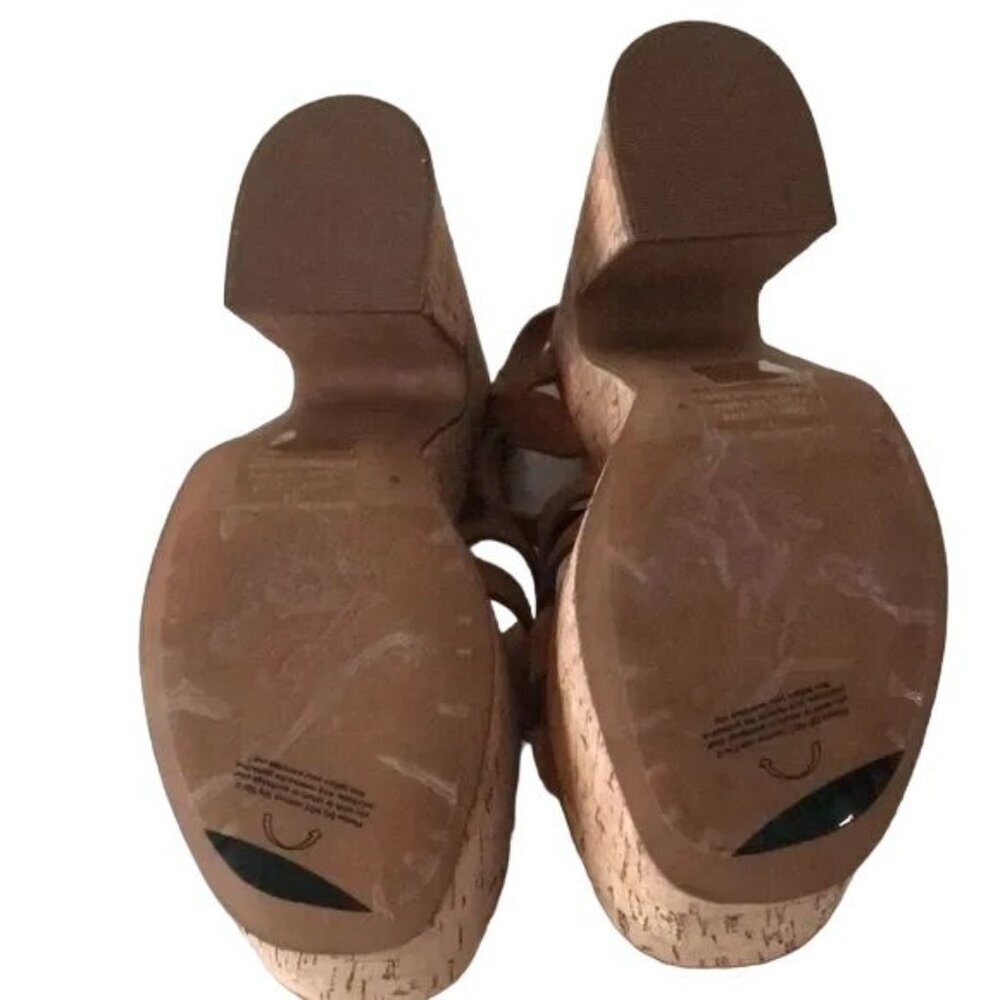 Free People Lisbon MJ Platform Sandals In Brandy Suede - Picture 8 of 8
